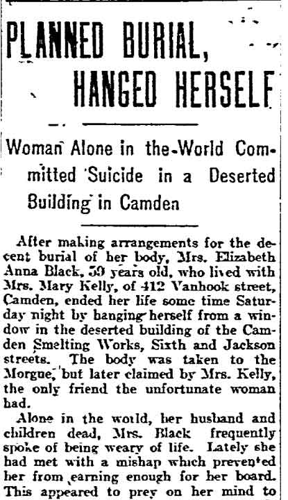 Camden police article, Philadelphia Inquirer, October 17, 1910, page 1