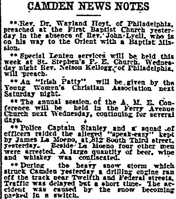 Philadelphia Inquirer, March 11, 1907