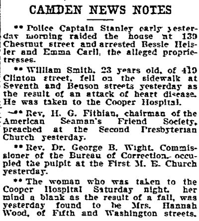 Philadelphia Inquirer, July 15, 1907
