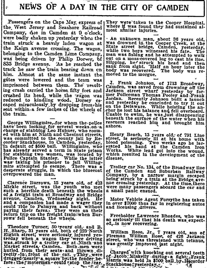 Philadelphia Inquirer, July 27, 1906