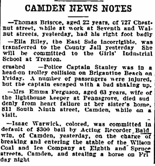 Philadelphia Inquirer, August 11, 1901