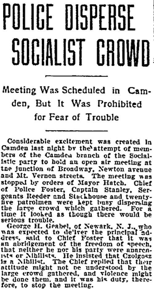 Philadelphia Inquirer, September 22, 1901