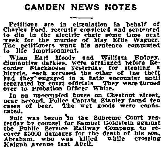 Philadelphia Inquirer, November 19, 1912