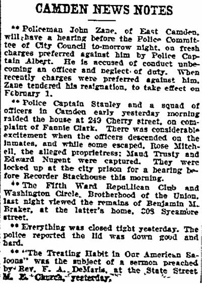 Philadelphia Inquirer, December 18, 1905