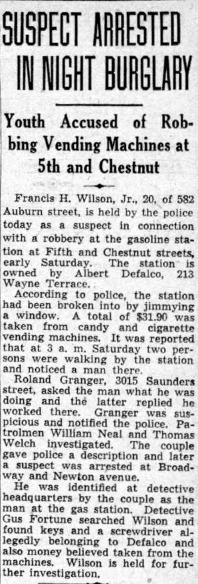 Suspect Arrested in Night Burglary article