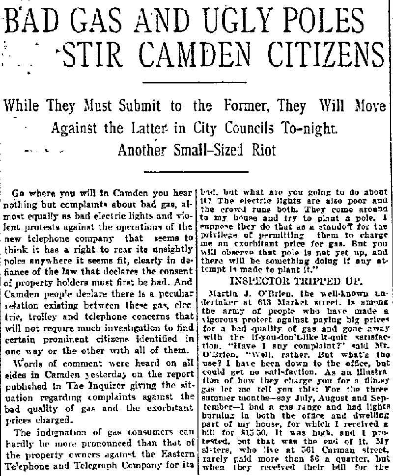 Philadelphia Inquirer, November 28, 1900 — page 1