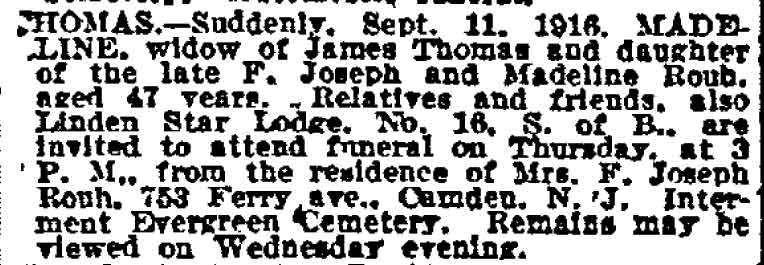 Philadelphia Inquirer, September 13, 1916