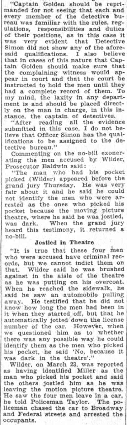 Police Censured in Pickpocket Case (continued), Camden Courier-Post, June 4, 1932