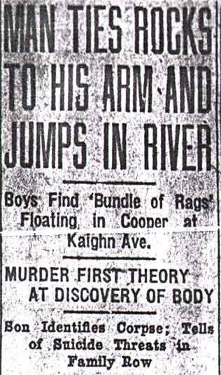 Man Ties Rocks to His Arm and Jumps in River article, part 1