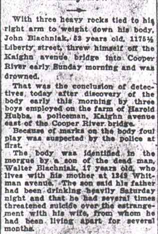 Man Ties Rocks to His Arm and Jumps in River article, part 2