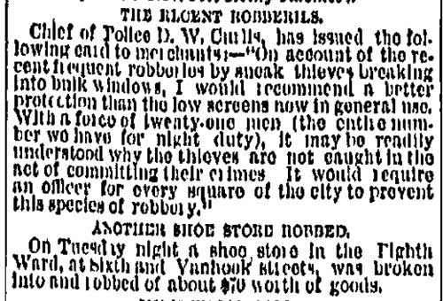 Philadelphia Inquirer, March 7, 1873 — The Recent Robberies