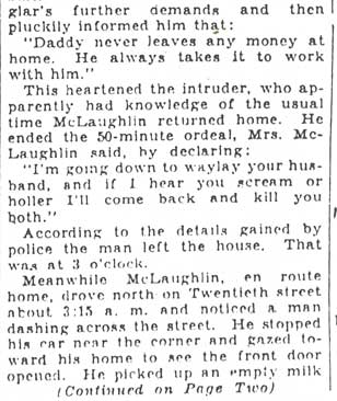 Burglar Robs Woman of $3 in Hour of Terror — column 4