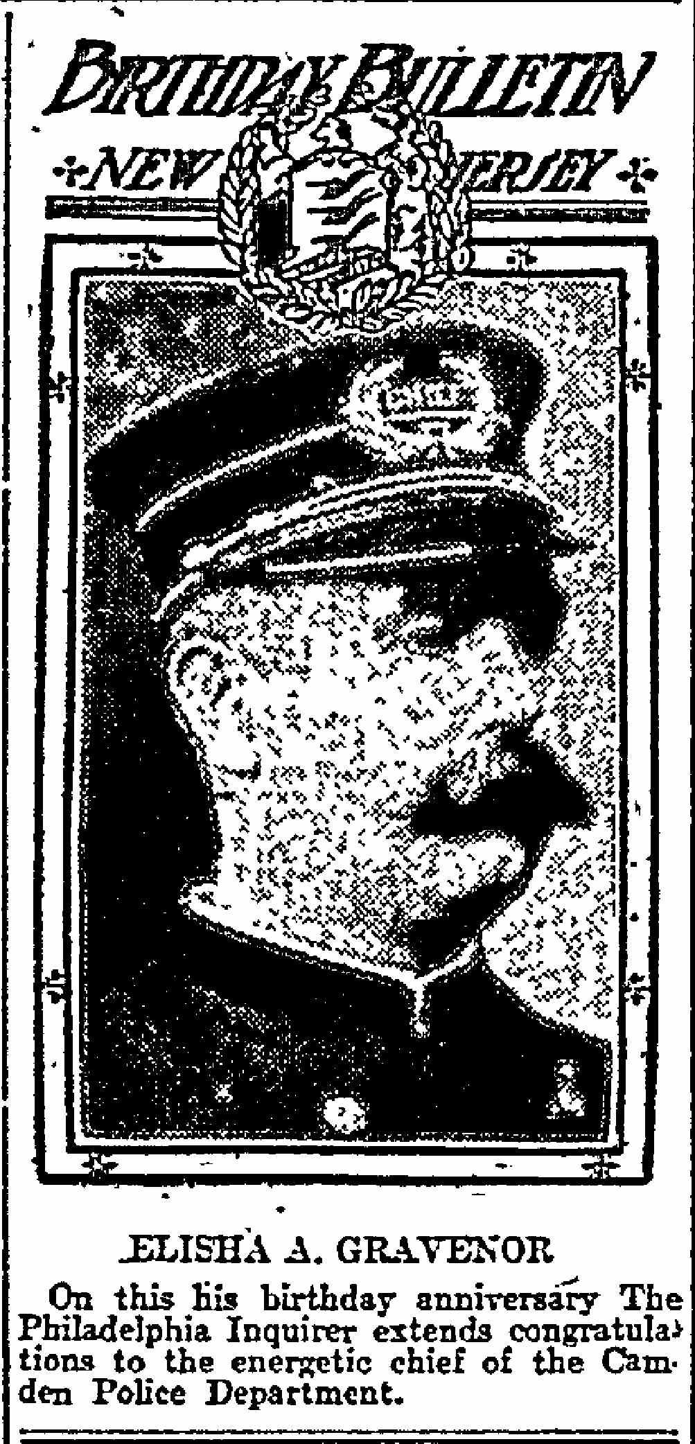 Philadelphia Inquirer, January 14, 1911 — Elisha A. Gravenor