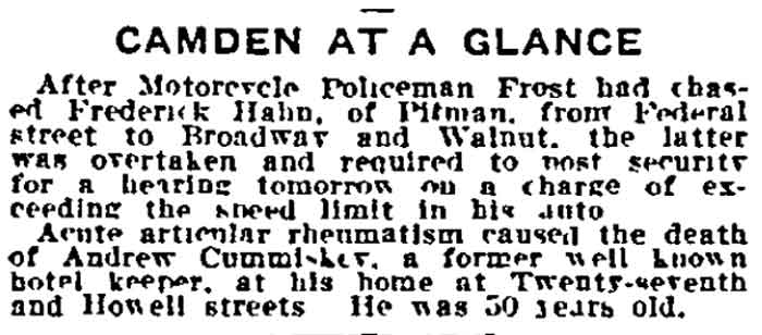Philadelphia Inquirer, May 15, 1916