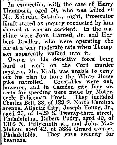 Philadelphia Inquirer, September 6, 1915