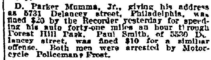 Philadelphia Inquirer, October 14, 1914