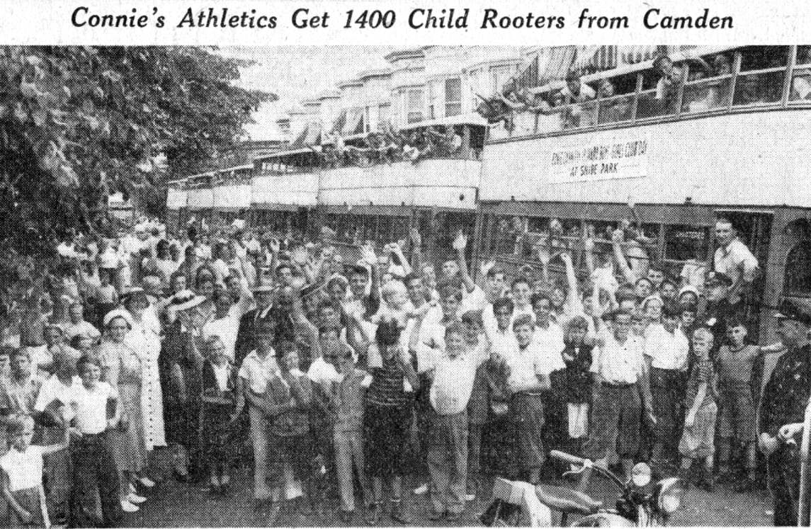 Connie's Athletics child rooters July 30 1941