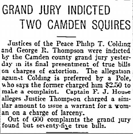 Grand Jury Indicted Two Camden Squires — Philadelphia Inquirer October 4, 1904