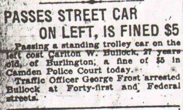 Camden Courier-Post clipping, September 2, 1927