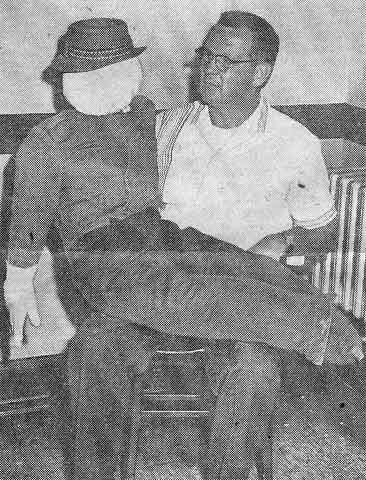 Patrolman Harold Vecander with the life-size dummy