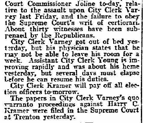 Philadelphia Inquirer, March 18, 1898 — Camden's Council Guarded by Police, page 4