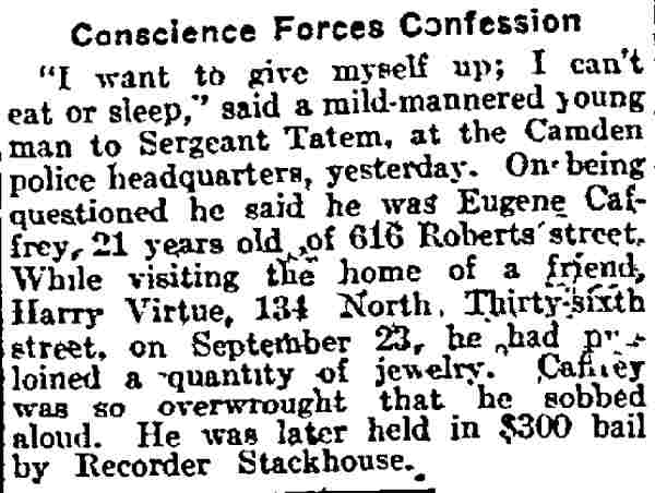 Philadelphia Inquirer, October 4, 1912 — James E. Tatem and officers