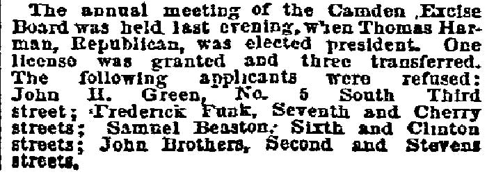 Philadelphia Inquirer, April 4, 1889 — police appointments