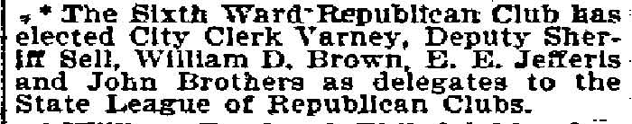 Sixth Ward Republican Club Elects Delegates - Philadelphia Inquirer, June 6, 1895