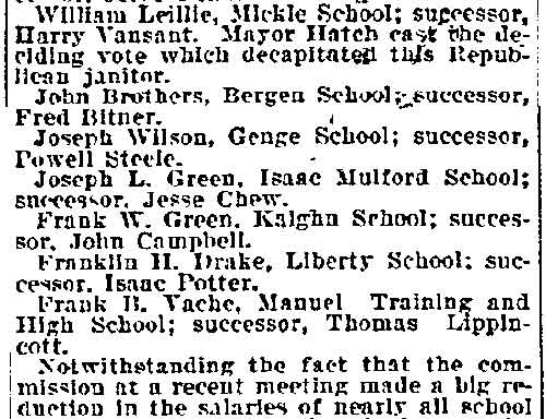 Thirteen Victims of the Reform Ax - Philadelphia Inquirer, June 19, 1898