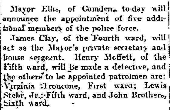 Philadelphia Inquirer, July 1, 1905 — police promotions clipping, part 2