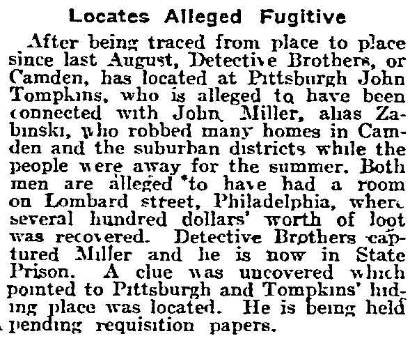 Philadelphia Inquirer, November 22, 1914