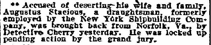 Accused of Desertion - Philadelphia Inquirer, June 23, 1911