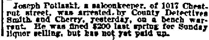 Philadelphia Inquirer, July 30, 1900