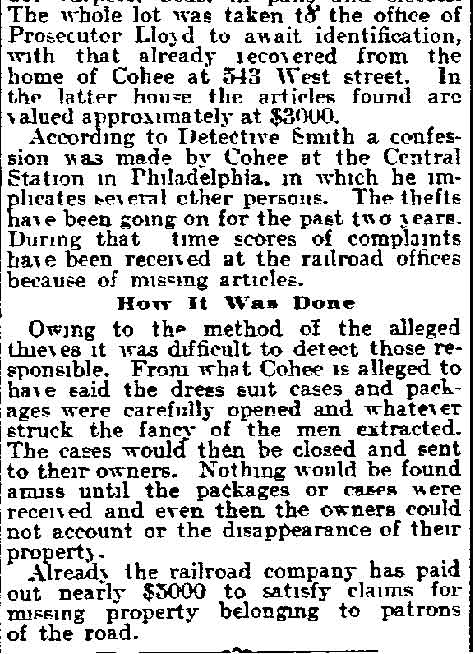 Philadelphia Inquirer, October 12, 1905
