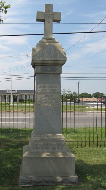 Gravestone of Martha Cherry at Calvary Cemetery, Cherry Hill, New Jersey