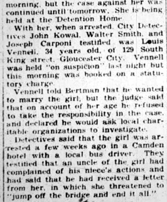 Newspaper clipping: Girl Long Missing Located by Police, page 2