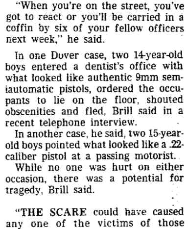 Police Say Toy Guns No Game, Trenton Evening Times November 28, 1986, part 3