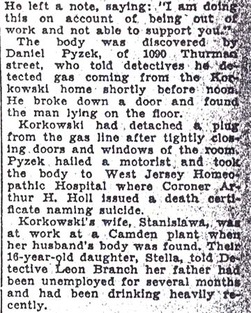 Thurman St. Man Ends Life With Gas, October 11 1933 part 2