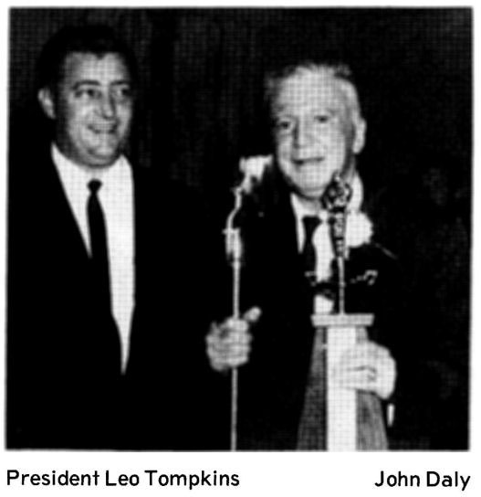 Leo Tompkins Jr. presenting the Citizen of Fairview Award to John Daly, 1964