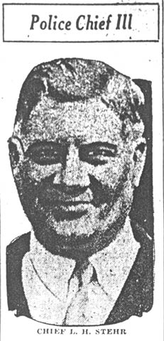 Camden Morning Post, December 1, 1930 — Death of Chief Stehr, page 1