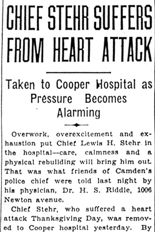 Camden Morning Post, December 1, 1930 — Death of Chief Stehr, page 2