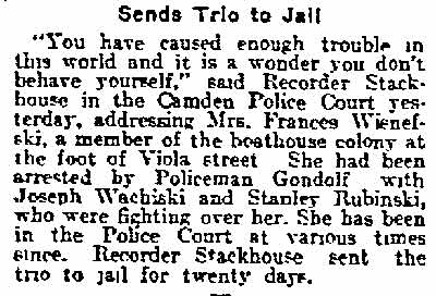 Foot of Viola Street — Philadelphia Inquirer, March 19, 1915
