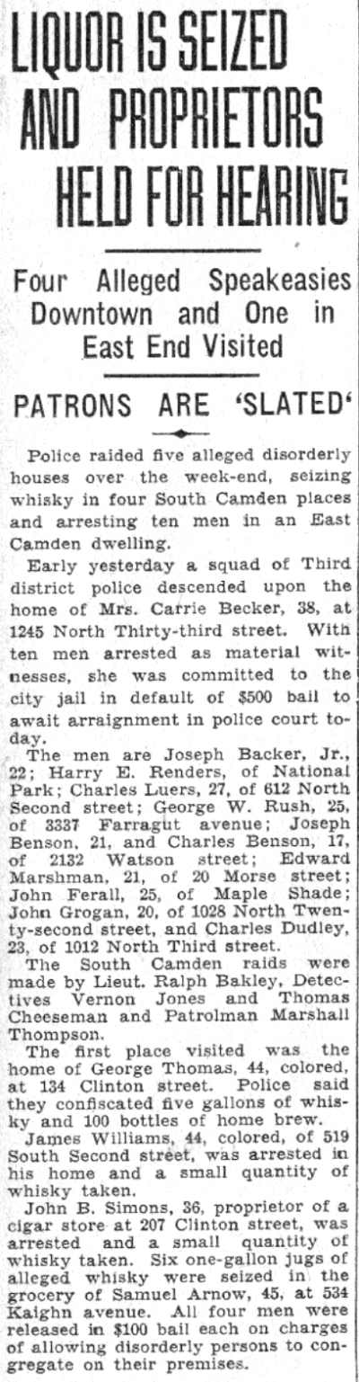 Camden Courier-Post June 6, 1932
