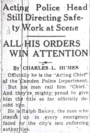 Acting Police Head Still Directing Safety Work article, August 1, 1940