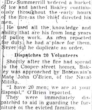 Bakley fire article continued, August 1, 1940