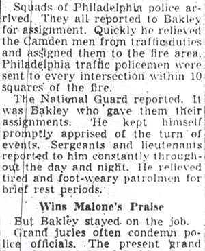 Bakley fire article continued, August 1, 1940