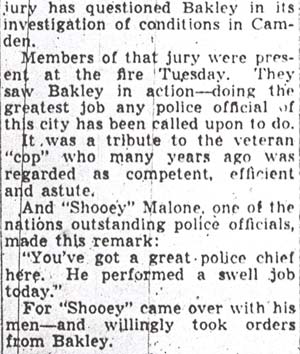 Bakley fire article continued, August 1, 1940