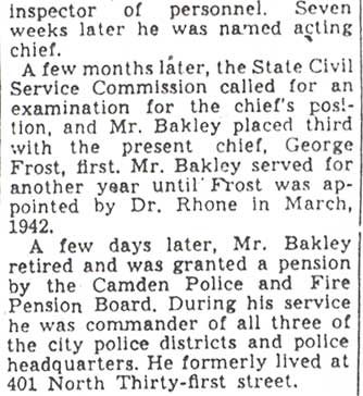 Ralph Bakley obituary continued, December 4, 1945