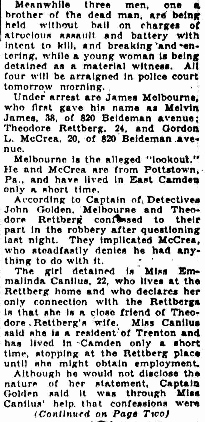 Ashenfelter case August 25 1931 continued