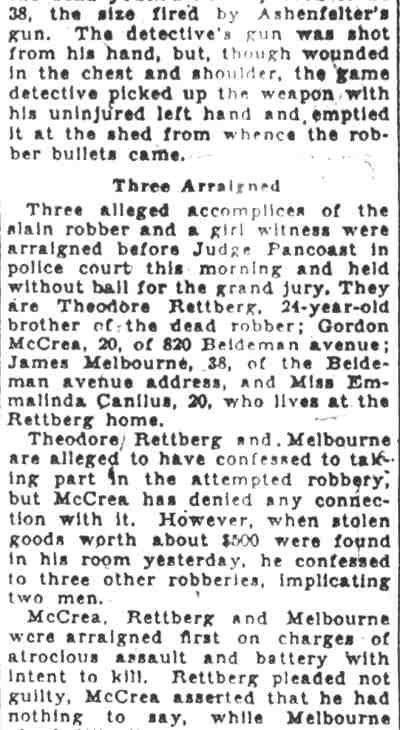 Ashenfelter case August 26 1931 continued